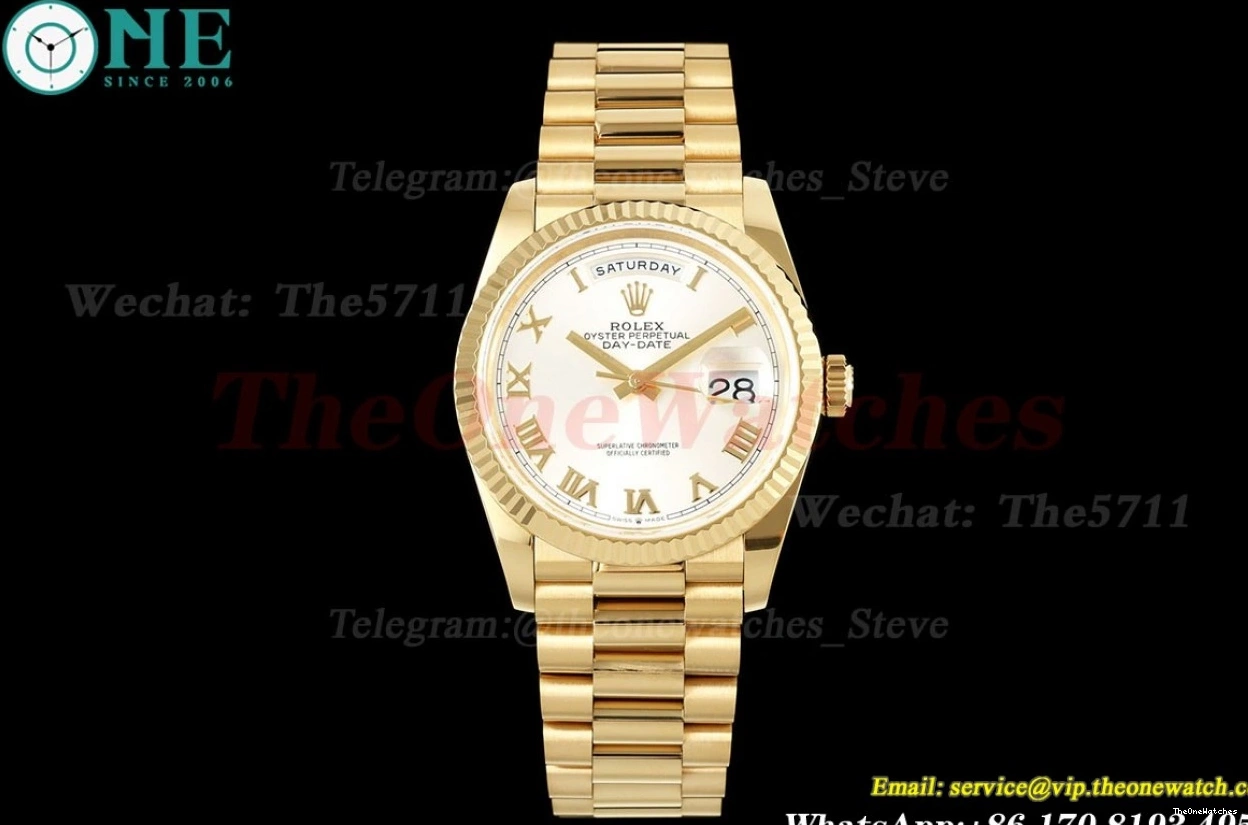 Weight) DayDate VR3255(Gain Rmn White YG QF 36mm YG V3 128238 0405